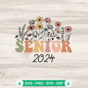 mockup-80699.jpg Senior 2024 Vintage Floral SVG file for Cricut cutting machine