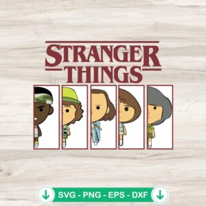 mockup-80757.jpg Stranger Things chibi characters SVG file for Cricut cutting machine