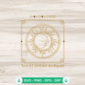 mockup-80835.jpg Total Solar Eclipse SVG file for Cricut, sun and moon cutting file
