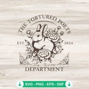 mockup-80856.jpg Rabbit The Tortured Poets Department SVG file for Cricut