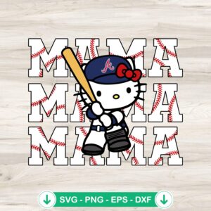 mockup-80902.jpg Hello Kitty Mama Atlanta Braves baseball SVG file for cutting