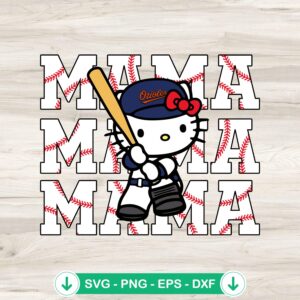 Hello Kitty Baltimore Orioles cut file for Cricut svg