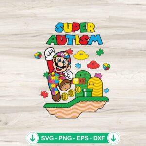 mockup-80938.jpg Super Mario Super Autism SVG file for cutting machines