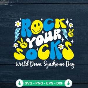 mockup-81010.jpg Rock Your Socks World Down Syndrome Day SVG file for cricut