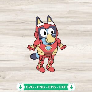 mockup-81058.jpg Bluey Costume Iron Man SVG file for Cricut cutting machine