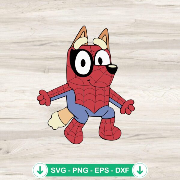 Bingo Dog Costume Spiderman SVG file for Cricut cutting machine