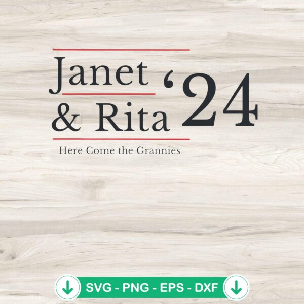 Funny Bluey Janet Rita SVG file for cutting machines