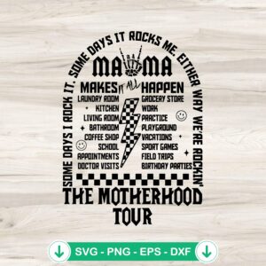Mama Rock Tour SVG cut file for Cricut and DIY crafting