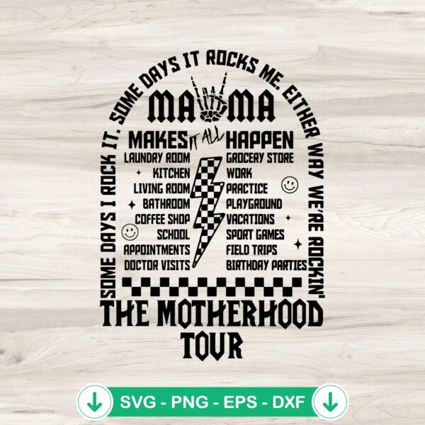 Mama Rock Tour SVG cut file for Cricut and DIY crafting