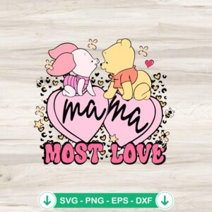 mockup-81341.jpg Winnie Pooh and Piglet Mother's Day SVG file for cricut