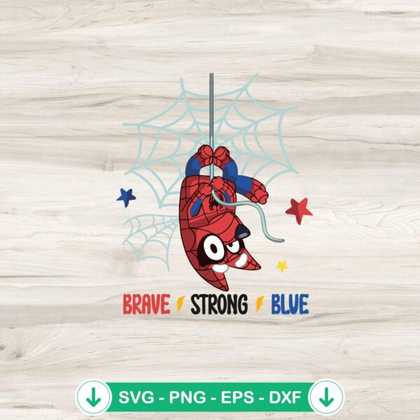 Amazing Bluey Spiderman SVG file for Cricut cutting machine