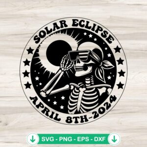 mockup-81571.jpg Amazing Skeleton Total Solar Eclipse SVG file for Cricut cutting