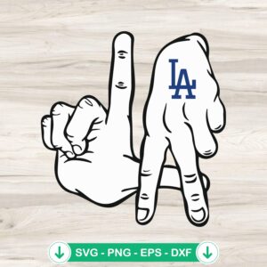 mockup-81672.jpg Los Angeles Dodgers Hand Sign SVG file for Cricut cutting machine