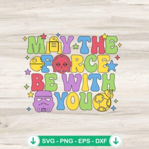 mockup-81722.jpg Vintage May The Force Be With You SVG file for Cricut