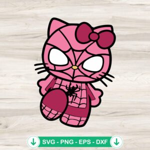 mockup-81744.jpg Hello Kitty Pink Spider Man SVG file for Cricut cutting