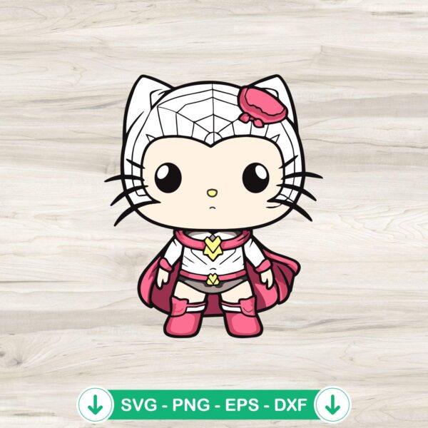Hello Kitty Spider Woman SVG file for Cricut cutting machine