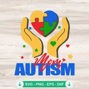 mockup-81845.jpg Autism Mom Heart Hand SVG file for cricut cutting machine