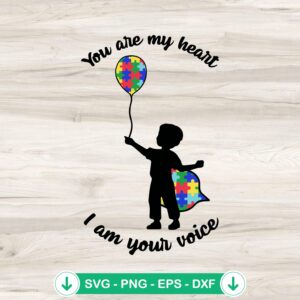 Autism Baby I Am Your Voice cricut svg cut file
