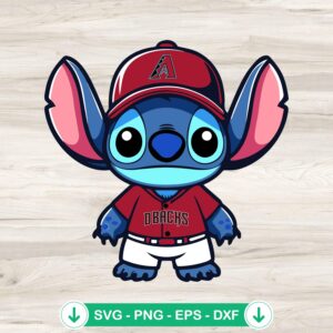 Arizona Diamondbacks Stitch baseball svg file for cricut