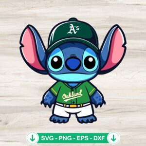 mockup-82236.jpg Cute Stitch Oakland Athletics MLB svg file for Cricut cutting machine