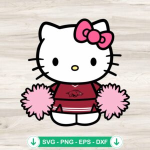 mockup-82306.jpg Hello Kitty Arkansas Razorbacks football SVG file for Cricut