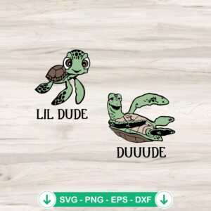 Cute Baby Little Dude Turtle SVG file for Cricut cutting