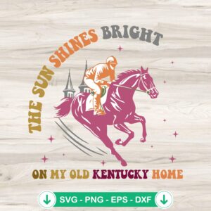 Kentucky Derby SVG file for cutting machine, horse riding design