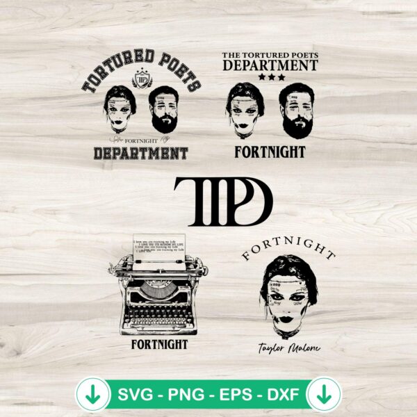 Taylor Malone Fortnight TTPD Album SVG bundle for cricut svg
