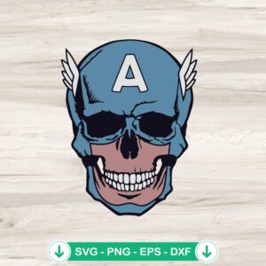 Captain America Skull SVG file for cutting machine
