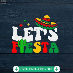mockup-82507.jpg Let's Fiesta SVG file for Cinco De Mayo, cricut svg cut file