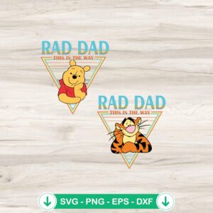 mockup-82531.jpg Winnie The Pooh Rad Dad SVG file for Cricut cutting machine