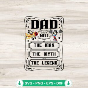 mockup-82644.jpg Disney Dad No 1 SVG file for Cricut, cutting file for Father's Day