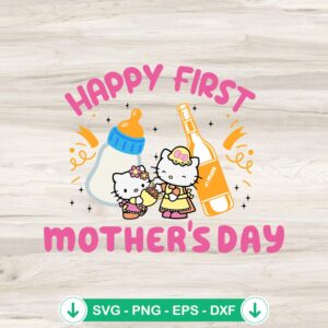 mockup-82672.jpg Hello Kitty Happy First Mother's Day svg file, cricut svg cut file