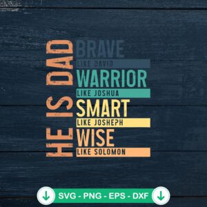 mockup-82695.jpg Vintage He Is Dad Brave Warrior Smart SVG file for Cricut