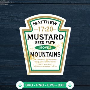 Matthew Mustard Mountains svg file, Christian cut file