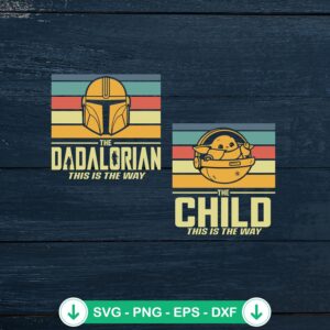 mockup-82766.jpg Vintage The Dadalorian SVG file for Cricut cutting machines