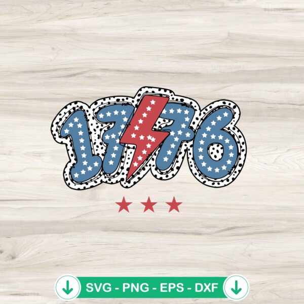 1776 Fourth Of July svg file for Cricut cutting machine