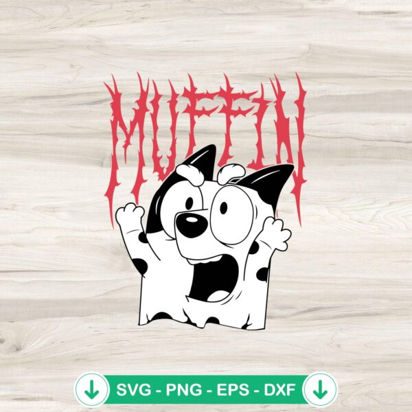 Muffin Bluey Metal SVG file for cutting machine