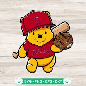 mockup-82889.jpg Winnie The Pooh Los Angeles Angels SVG file, cricut SVG cutting file