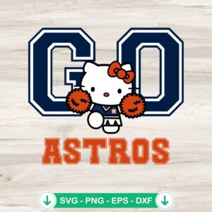 Hello Kitty Astros SVG file for cutting machines