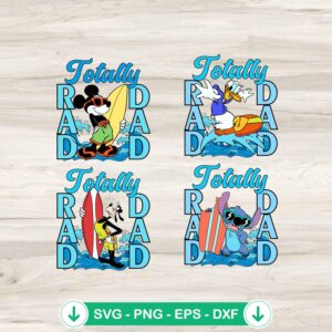 Totally Rad Dad Disney Mickey SVG file for cutting machines