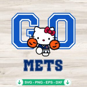 mockup-83037.jpg Hello Kitty NY Mets Baseball SVG file for cutting machine