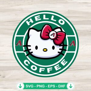 Hello Coffee Arizona Diamondbacks SVG file for cutting machines