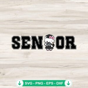 Kawaii Kitty Senior SVG file for Cricut cutting machine