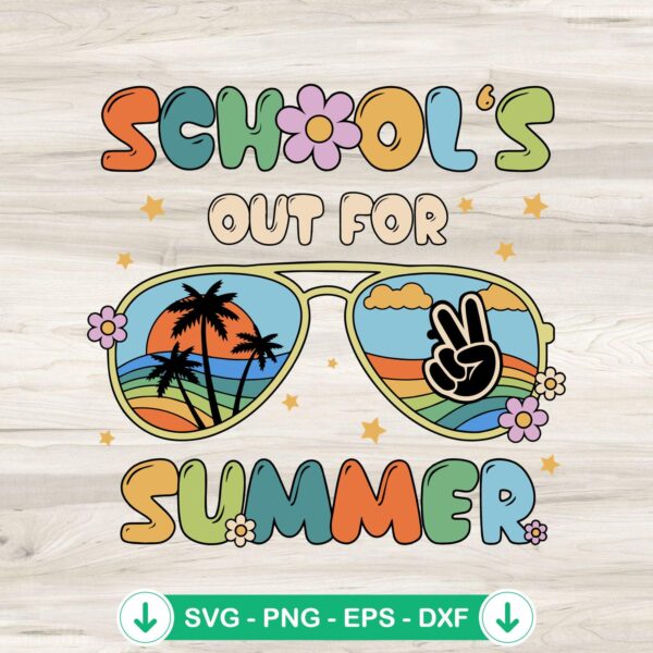 School's Out For Summer SVG file, retro senior SVG for cutting machines