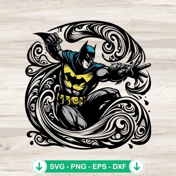 Mandala Zentage Batman SVG file for cutting machine