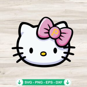 Hello Kitty Face Pittsburgh Pirates svg file for cricut