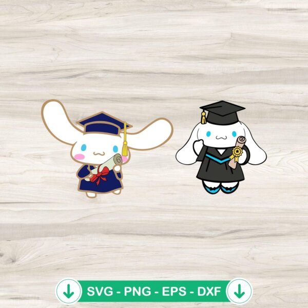 Cinnamoroll Graduation Cap SVG file for Cricut cutting machine