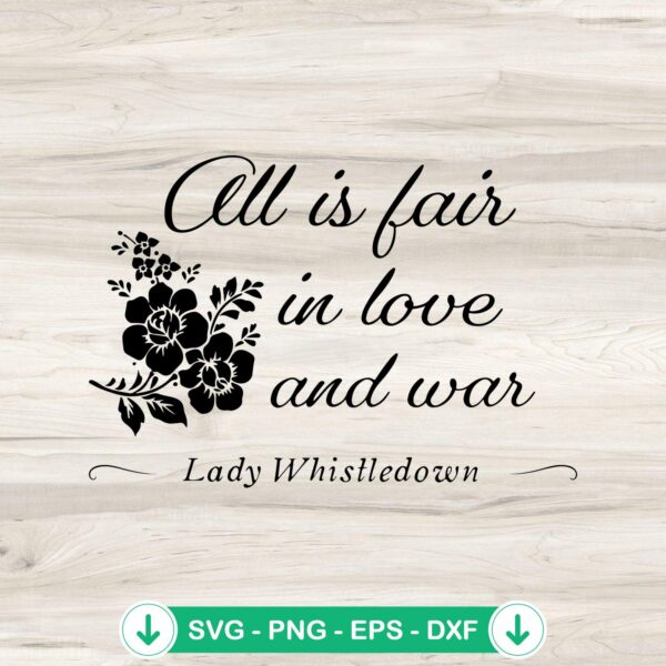 All Is Fair In Love And War SVG file for Cricut and cutting projects