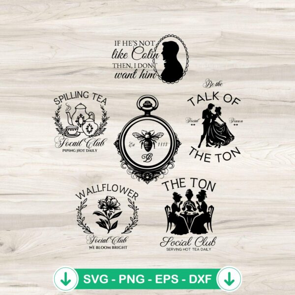 Bridgerton Lady Whistledown SVG bundle cutting file